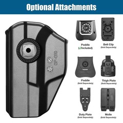 OWB Glock 19 Holster – Custom Fit: Glock 19 19X 26 44 45 (Gen 1 2 3 4 5 6) & …