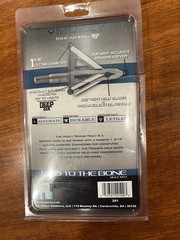 Muzzy Trocar 290 100 Grain Broadhead 3-Blade Hunting Tip Screw On 3 Pack OPENED