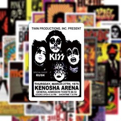 30Pcs Random Vintage Rock Band Poster Music Album Cover Waterproof Stickers