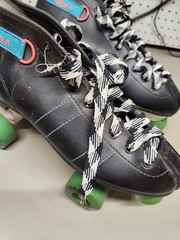 Roller Derby Cobra Skates Size 10 (US) Black/Teal Vintage 340 Skates