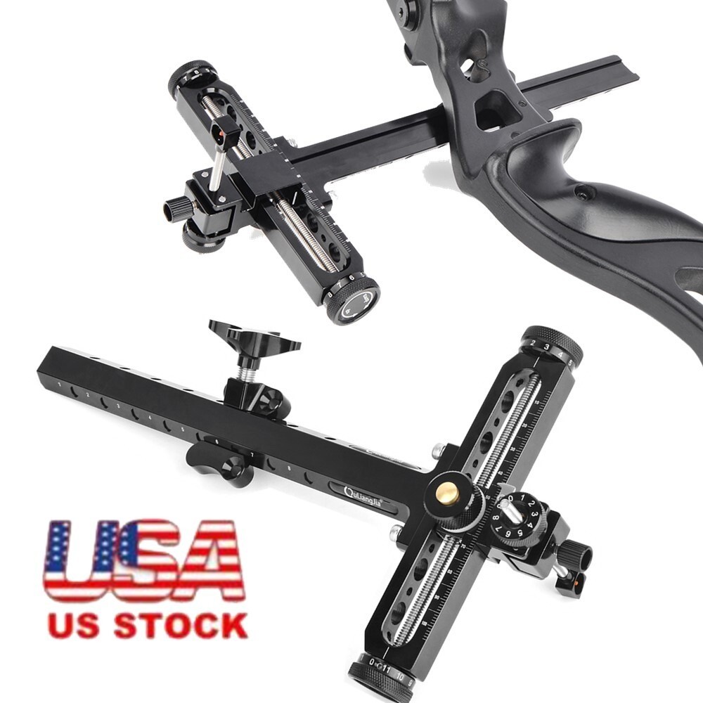 T Shape Recurve Bow Sight 1 Pin Adjustable Aluminum Archery Hunt Practice Target