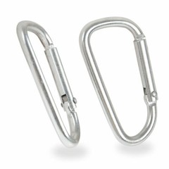 50/100x 2″/3″ Aluminum Carabiner D Shape Spring Clip Key Hook Keychain Buckle