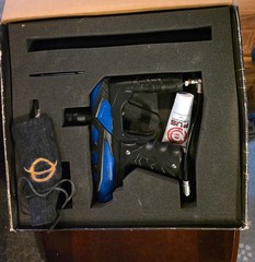 Smart Parts Ion Electronic Semi-Auto Paintball Marker Black/Blue w/ Box Case