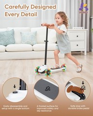 KRIDDO 3-in-1 Kids 29 inches (L) x 8 (W) x 29 (H), White