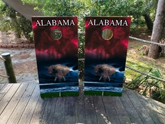 Alabama Cornhole Board Wraps / Laminated & Fadeproof / 24 x 48 Vinyl Decal