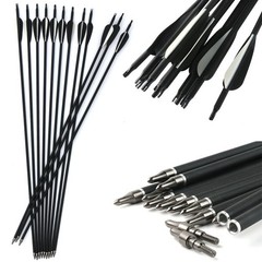 28/30/32 inch Archery Carbon Arrows Spine 500 OD 7.8mm for Compound&Recurve Bow
