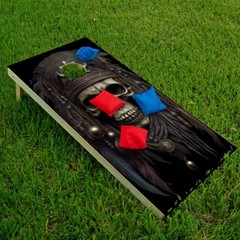 Ghost Pirates Skull Gothic Art Cornhole Board Wraps and Decals Vinyl Sticker