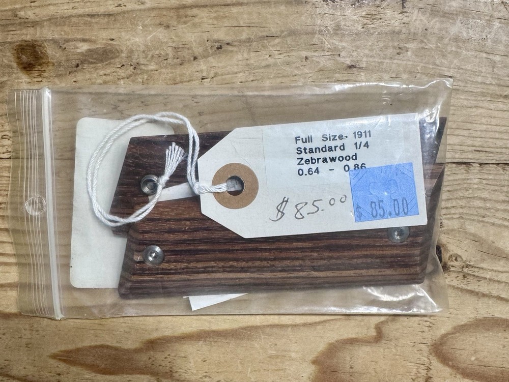 CUSTOM • Full Size 1911 Standard 1/4 Zebrawood 0.64 – 0 86