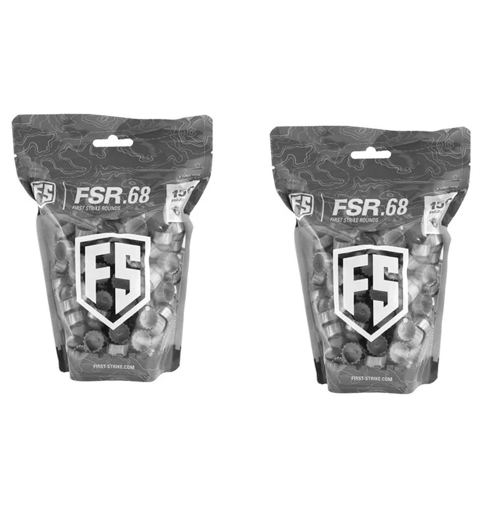 FSR First Strike Rounds – 300 Count – Smoke/Silver – White NEW FREE SHIPPING