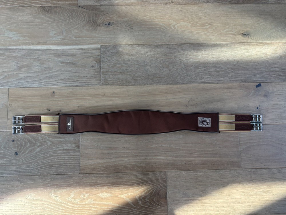 44” Classic Brown Neoprene Soft Touch Equine Contoured English Girth