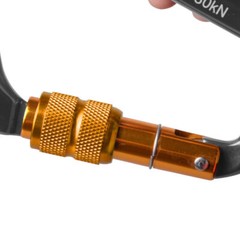 30KN D-Shape Aluminum Screw Locking Carabiner Climbing Rescue Caving Hook Buckle