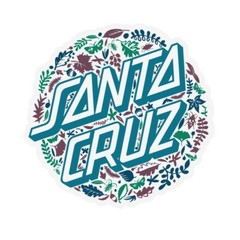 3 Inch Santa Cruz Foliage Dot Skateboard Sticker Decal Flowers Butterflies