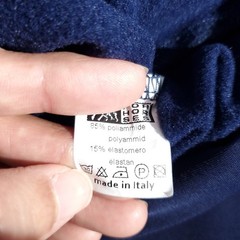 For Horses Track Jacket Womens Medium Navy Blue Full Zip Mock Neck Made Italy