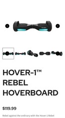 Rebel Hoverboard – Black – Still In Box Never Opened *Sold Out Online*