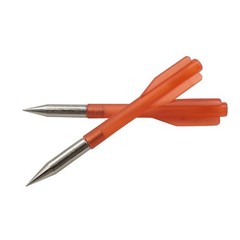 Red 7.6cm Short Slingshot Darts – 6mm Thick, Metal Tip, Plastic Body for Hunting