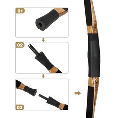 25-45lbs Archery Takedown Recurve Bow 52″ Tradtiional Bow Target Hunting Shoot