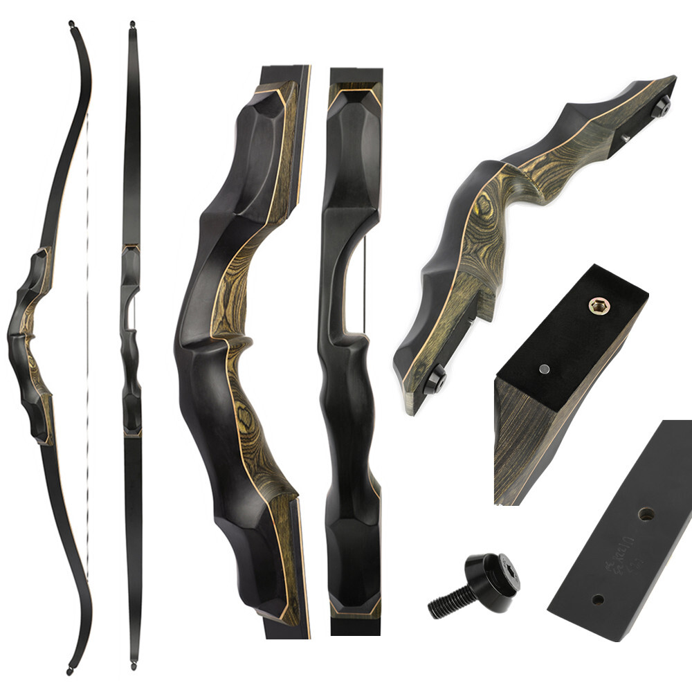 62″ Takedown Recurve Bow Hunting 20-60lbs Limbs Archery Adult Shooting Target