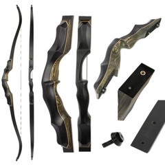 62″ Takedown Recurve Bow Hunting 20-60lbs Limbs Archery Adult Shooting Target