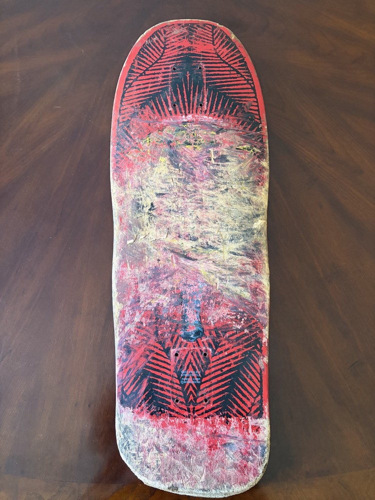 Vintage 1988 Powell Peralta Mike Vallely Elephant Skateboard Deck Red Foil