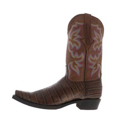 Dingo Gator Print Leather DI-128 Mens Brown Extra Wide Cowboy Western Boots