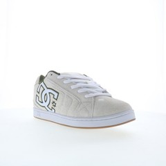 DC Net SE DC03260101-OWHGRN Mens White Suede Skate Inspired Sneakers Shoes