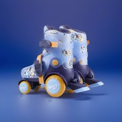 Bluey Kids Training Roller Skates Combo Pack,Adjustable Sizing,Size 9-12,Unisex