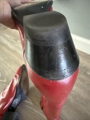 Vintage Tony Lama Women’s Red Leather Western Cowboy Boots, US Size 8B