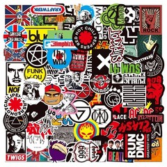 100 PCS Rock Music Punk Style Stickers Cartoon Hip-hop Personalized Decorative