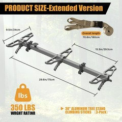 30″ Climbing Sticks,Lightweight Aluminum Treestand Climbing Sticks for Huntin…