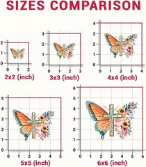3Pcs Christian Jesus Floral Butterfly Vinyl Decal – Inspirational Bible Verse
