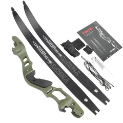 62″ Takedown RecurveBow ILF 19″ Riser 210FPS 30-60lb Limb Archery Hunting Target