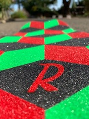 Skateboard Grip Tape DIY 3 color kit Geo Rombo laser cut by Rough GT