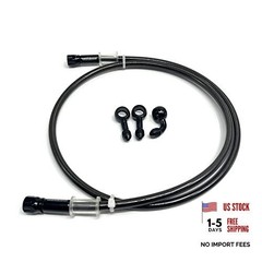 AN3 28 90 Degree M10 Stainless Steel Braided Motorcycle 120 cm (47.2 Inches)