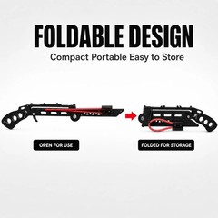 High-Velocity Dual Elastic Band Folding Crossbow Professional Training Portable