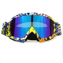 Motocross Motorcycle Goggles Bike Off Road Racing White-yellow-blue Multicolor