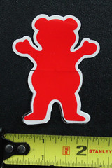 GRIZZLY Skateboard Grip Tape Clear Red OG Z61B Vintage Skateboarding STICKER