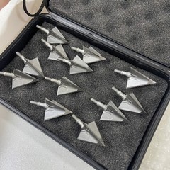 6PCs Hunting X3 Broadheads 125 Grain Archery Steel Tips Arrowheads with Box