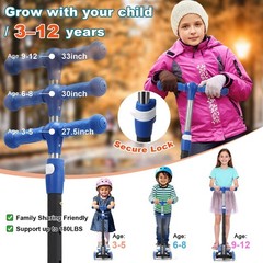 3-Wheel Kids Kick Scooter, Adjustable Handlebar, Light-Up Wheels, Foldable, Ages