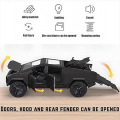 1/32 Cyber Pickup Toy Truck with RV and ATV Motorcycle Alloy Truck Model with So