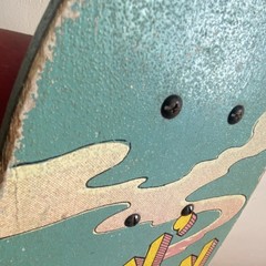 Gretic Flyin’ Brian Vintage Complete Skateboard Blue Multicolor Art Theme