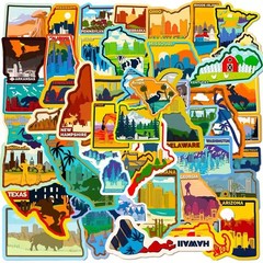 50 Pack of United States Stickers for Laptop/Water Bottle/Phone Case/iPad/Kindle