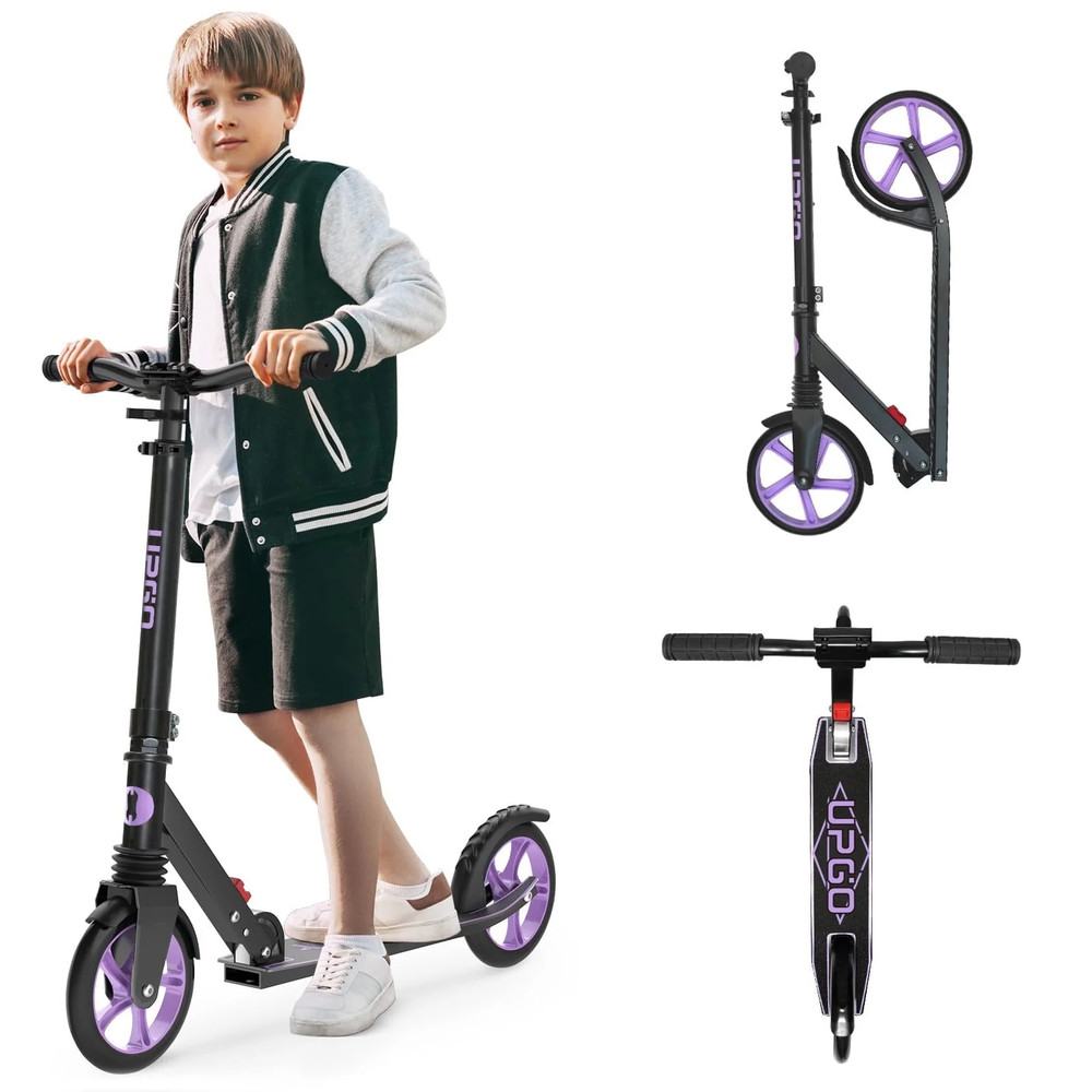 Kick Scooter for Ages 6+, Kids, Teens & Adults, 240 LB Max Load, Foldable, 8-Inc