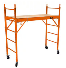 6.25ft.x2.5ft. x 6.25ft. Baker-Style Multi-Purpose Rolling Steel Scaffolding Set