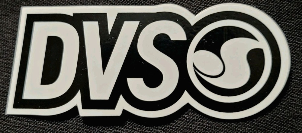 DVS SKATEBOARD STICKER «BLACK & WHITE» 3 1/8 X 1 1/4 VINTAGE GLOSSY