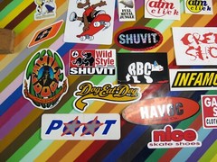 vtg 1990s Asstd. skateboard sticker – Mixed Swank Gouge Shortys + 1A