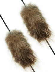 2Pcs String Silencer Traditional Archery Bowstring Dampeners Beaver Balls to Red