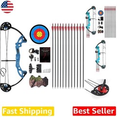 Youth Beginner Compound Bow Right Handed Blue 260fps 15-29lbs Adjustable