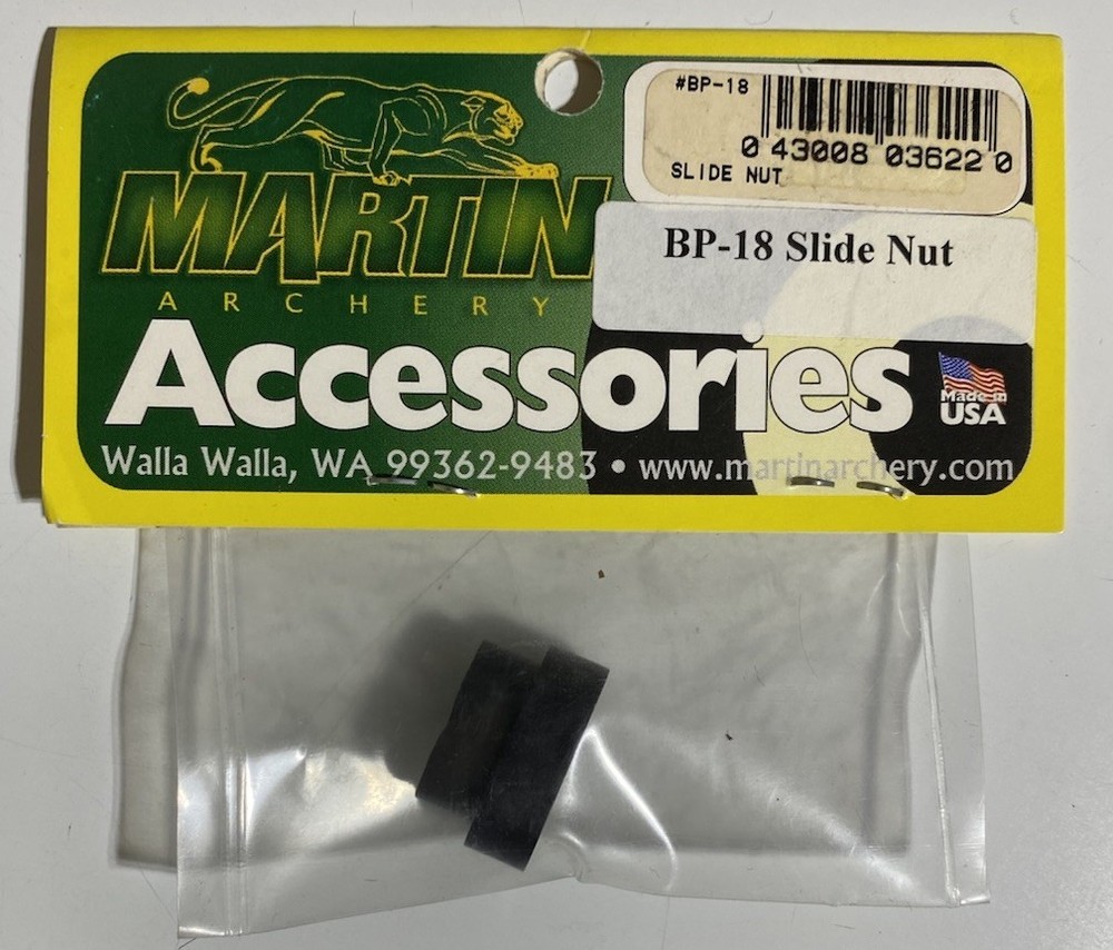 Martin Archery Slide Nut – OEM Black Compound Bows Model BP-18 New!