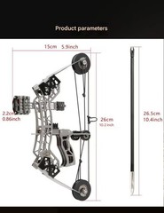 Compound Bow 12lbs, Archery Bow and Arrow Set, Shooting Range 40-50m, Gift