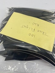 100 PACK TrueFlight 5″ Inch Archery Feathers Right Wing Parabolic Cut Black NEW